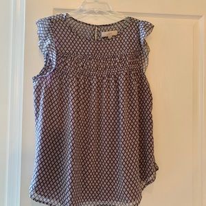 LOFT flutter sleeve blouse—never worn